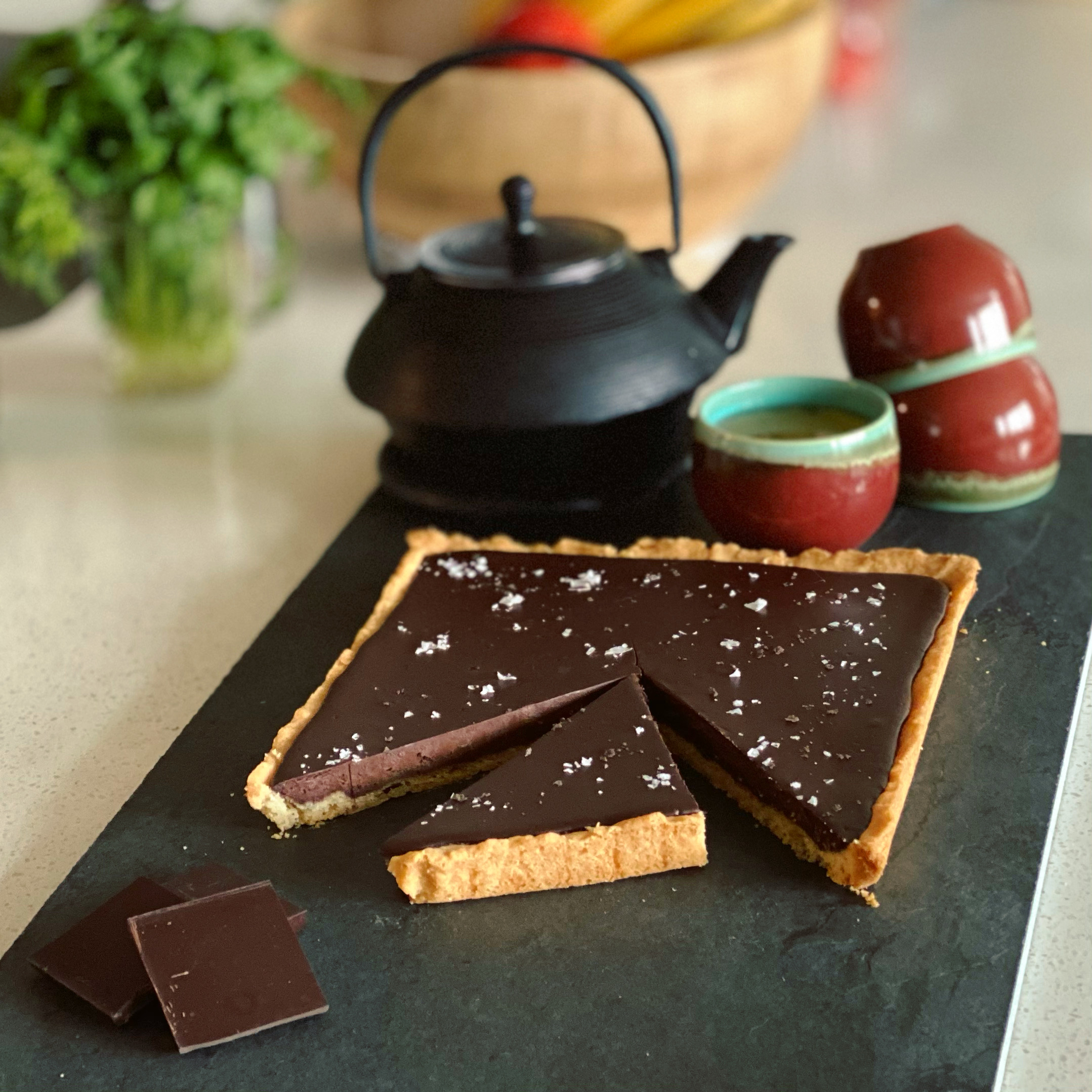 Tarte au Chocolat Noir et Sel de Mer